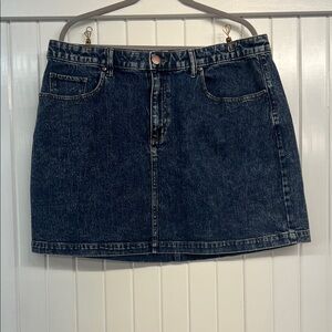 Lane Bryant Dark Blue Mini Skirt Size 18